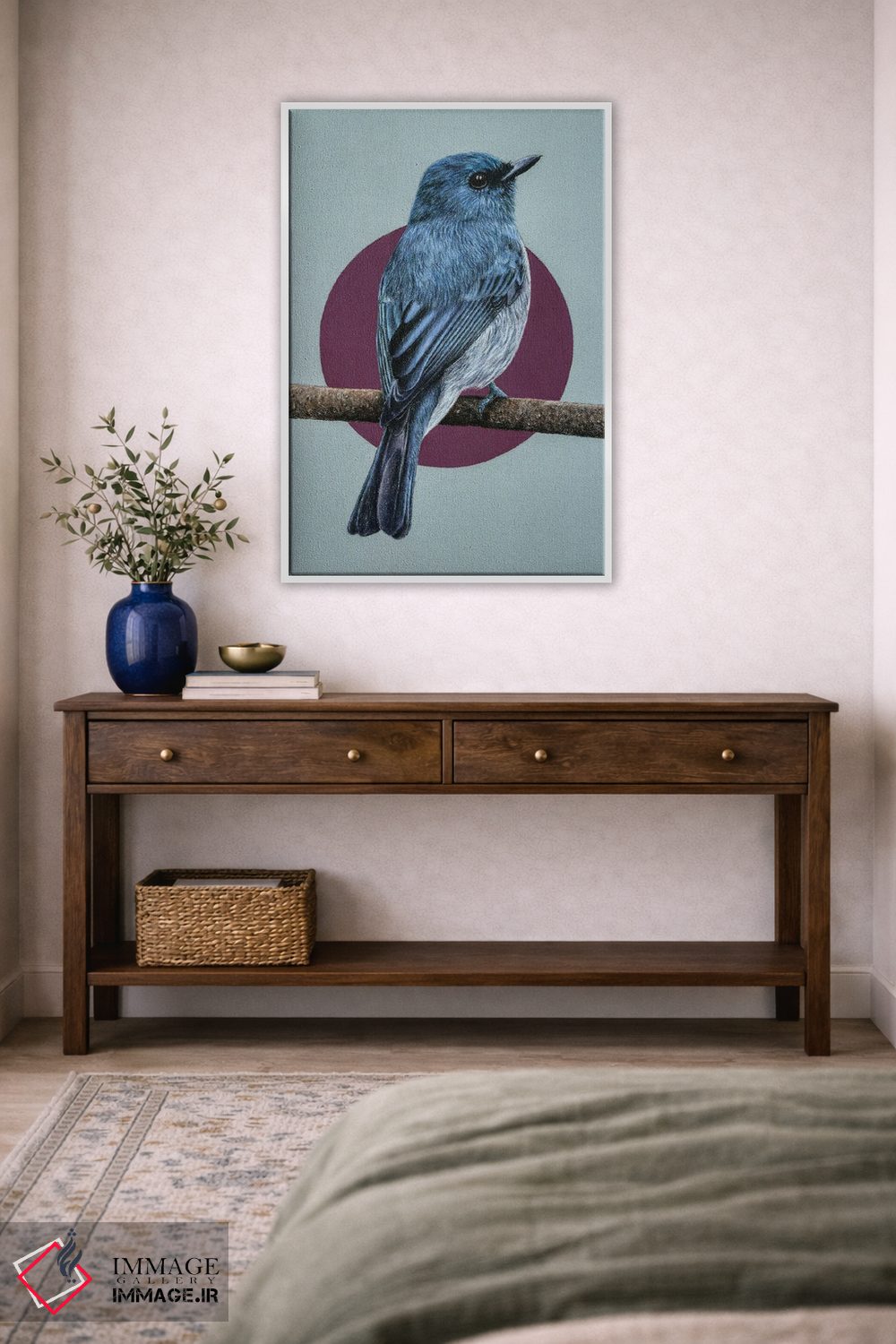 تابلو دکوراتیو "مگس گیر آبی مات" اثر میخائیل ودرنیکوف - D3W