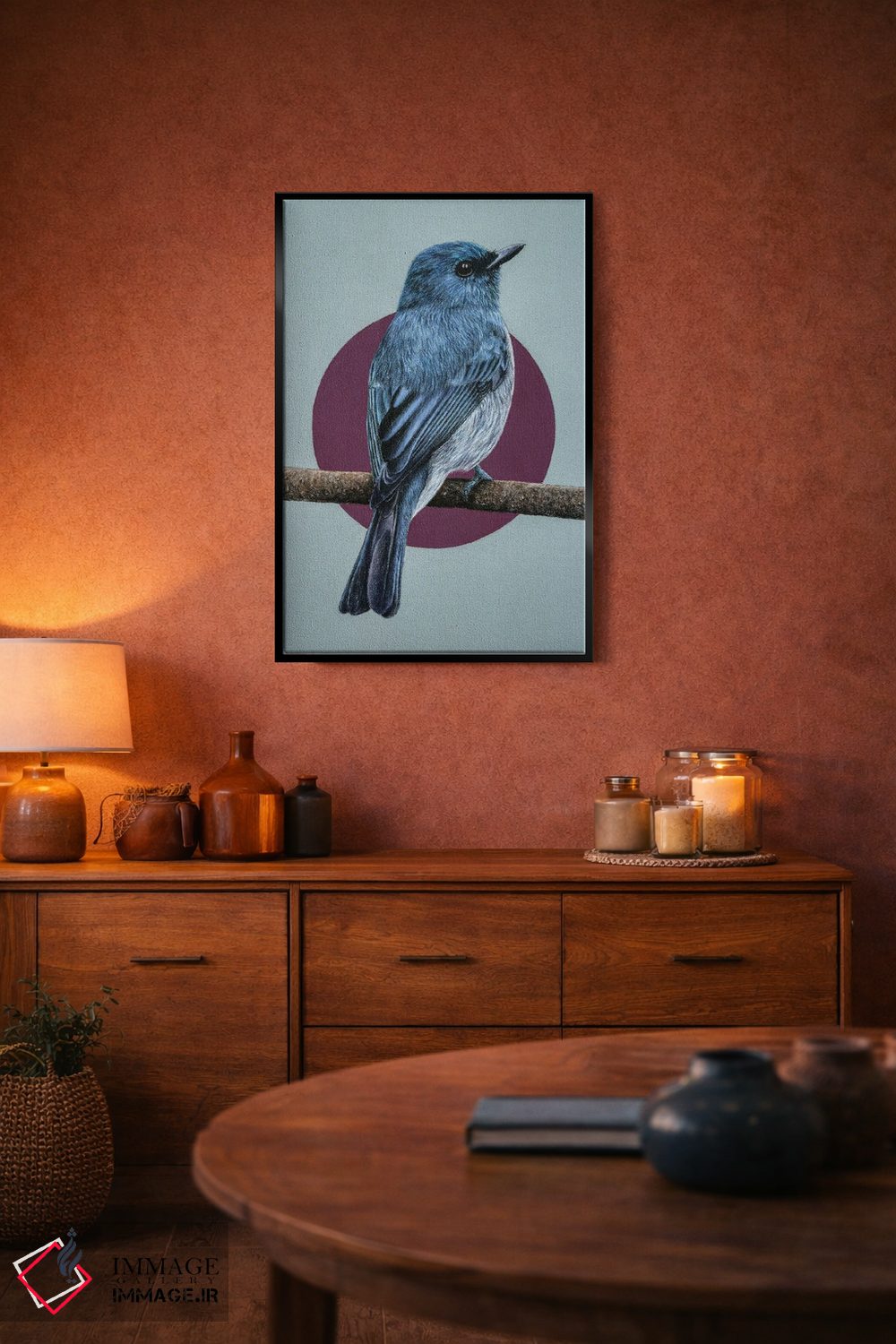 تابلو دکوراتیو "مگس گیر آبی مات" اثر میخائیل ودرنیکوف - D5B