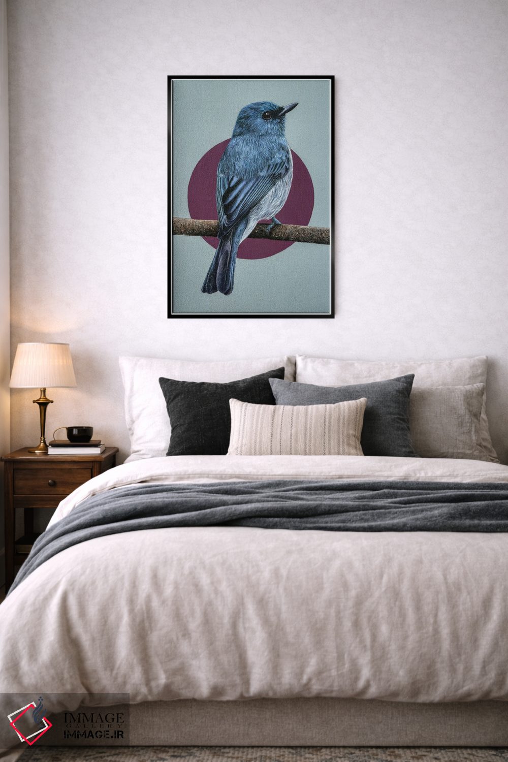 تابلو دکوراتیو "مگس گیر آبی مات" اثر میخائیل ودرنیکوف - D6B