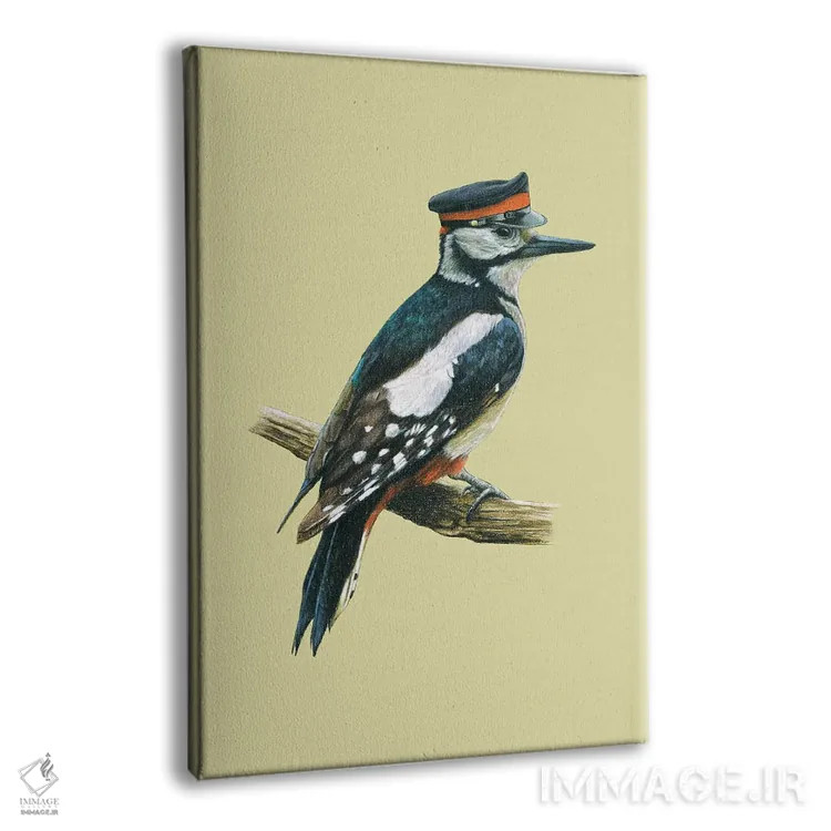 تابلو دکوراتیو "دارکوب خال دار بزرگ" اثر میخائیل ودرنیکوف - نمای پرسپکتیو محصول