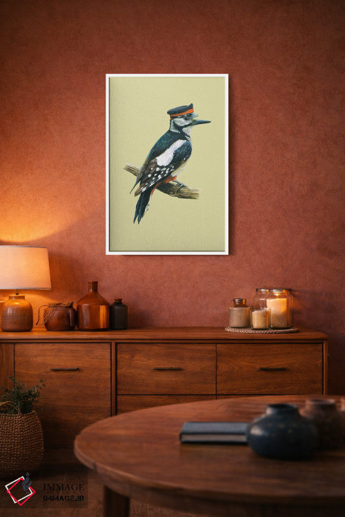 تابلو دکوراتیو "دارکوب خال دار بزرگ" اثر میخائیل ودرنیکوف - D3W