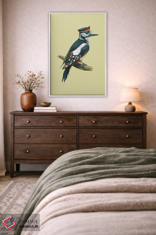 تابلو دکوراتیو "دارکوب خال دار بزرگ" اثر میخائیل ودرنیکوف - D2W