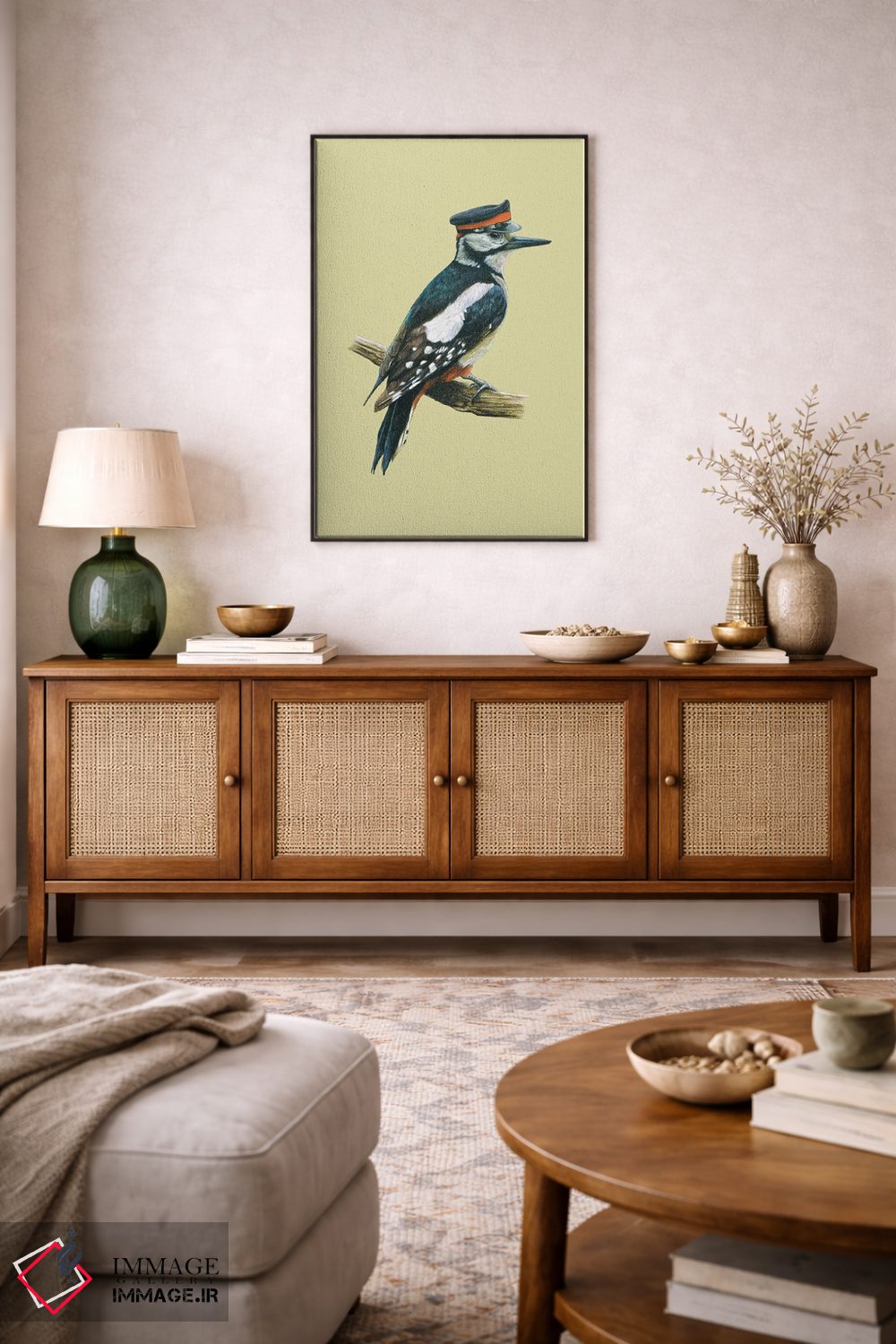 تابلو دکوراتیو "دارکوب خال دار بزرگ" اثر میخائیل ودرنیکوف - D4B