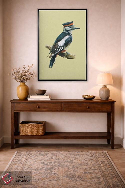 تابلو دکوراتیو "دارکوب خال دار بزرگ" اثر میخائیل ودرنیکوف - D5B