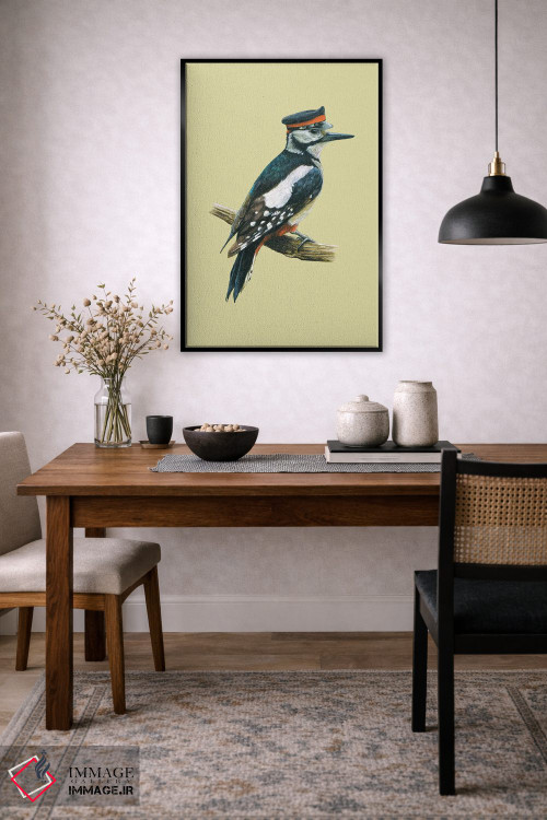 تابلو دکوراتیو "دارکوب خال دار بزرگ" اثر میخائیل ودرنیکوف - D6B