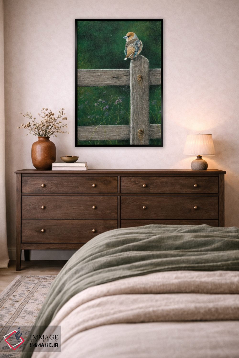 تابلو دکوراتیو "دارکوب نوک کلفت" اثر میخائیل ودرنیکوف - D5B