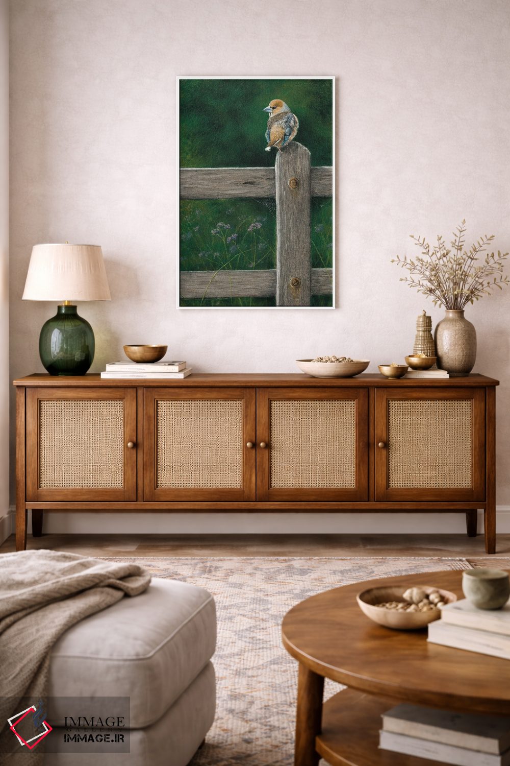 تابلو دکوراتیو "دارکوب نوک کلفت" اثر میخائیل ودرنیکوف - D3W