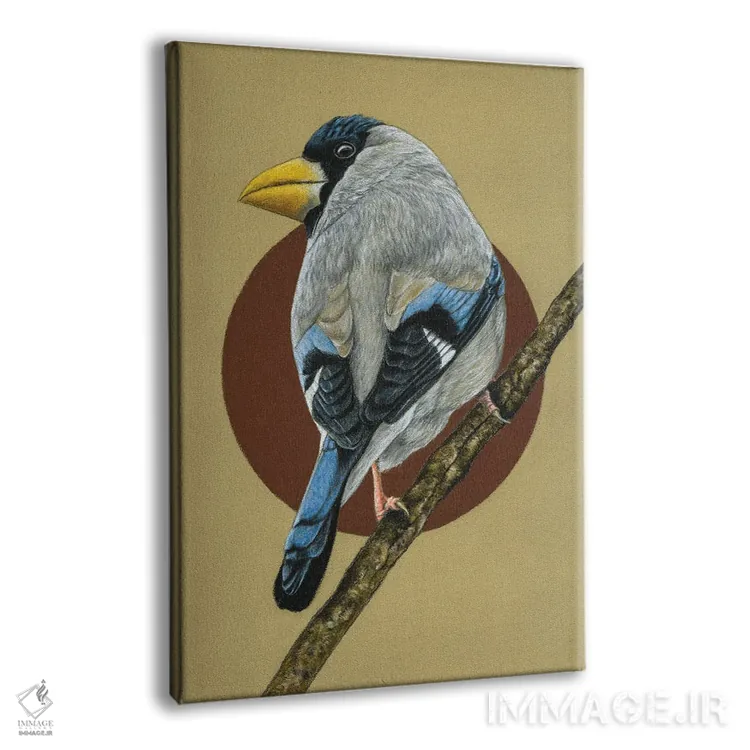 تابلو دکوراتیو "دارکوب ژاپنی" اثر میخائیل ودرنیکوف - نمای پرسپکتیو محصول