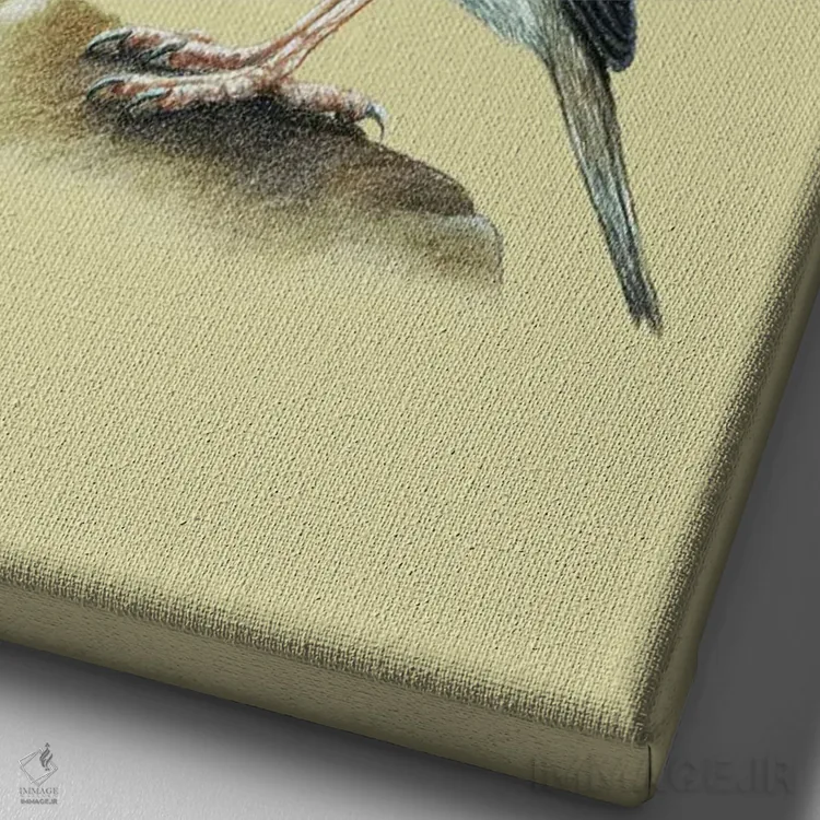 تابلو دکوراتیو "گنجشک ایتالیایی" اثر میخائیل ودرنیکوف - نمای نزدیک بافت بوم