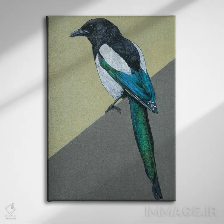 تابلو دکوراتیو "زاغ ۳" اثر میخائیل ودرنیکوف - نمای روبهرو روی دیوار