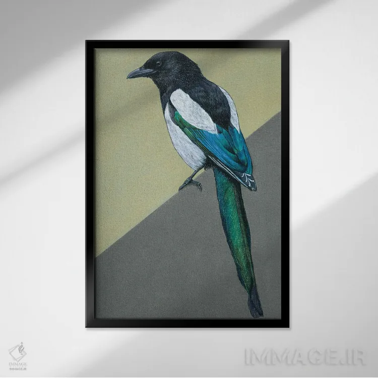 تابلو دکوراتیو "زاغ ۳" اثر میخائیل ودرنیکوف - نمای قابدار مشکی