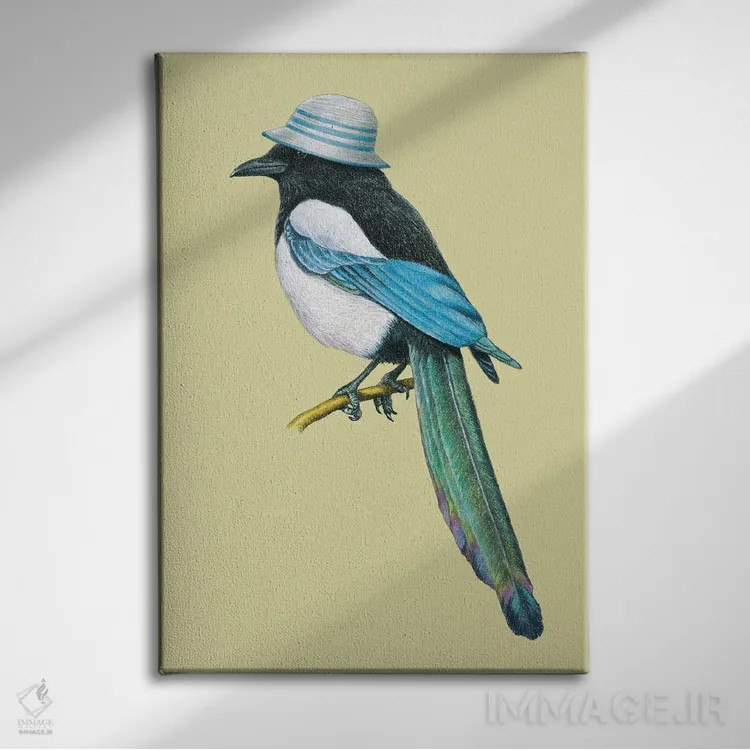 تابلو دکوراتیو "زاغ ۲" اثر میخائیل ودرنیکوف - نمای روبهرو روی دیوار