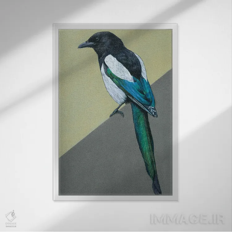 تابلو دکوراتیو "زاغ ۳" اثر میخائیل ودرنیکوف - نمای قابدار سفید