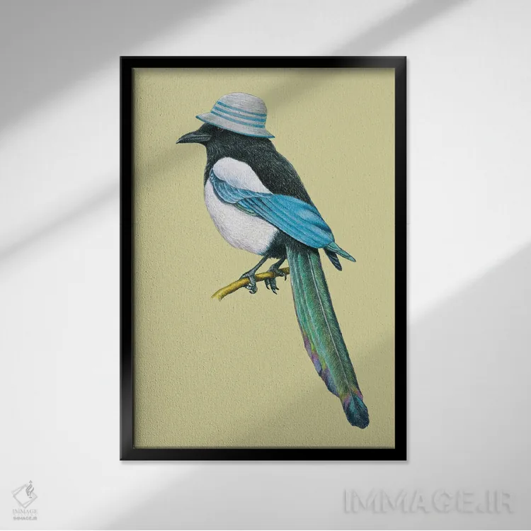 تابلو دکوراتیو "زاغ ۲" اثر میخائیل ودرنیکوف - نمای قابدار مشکی