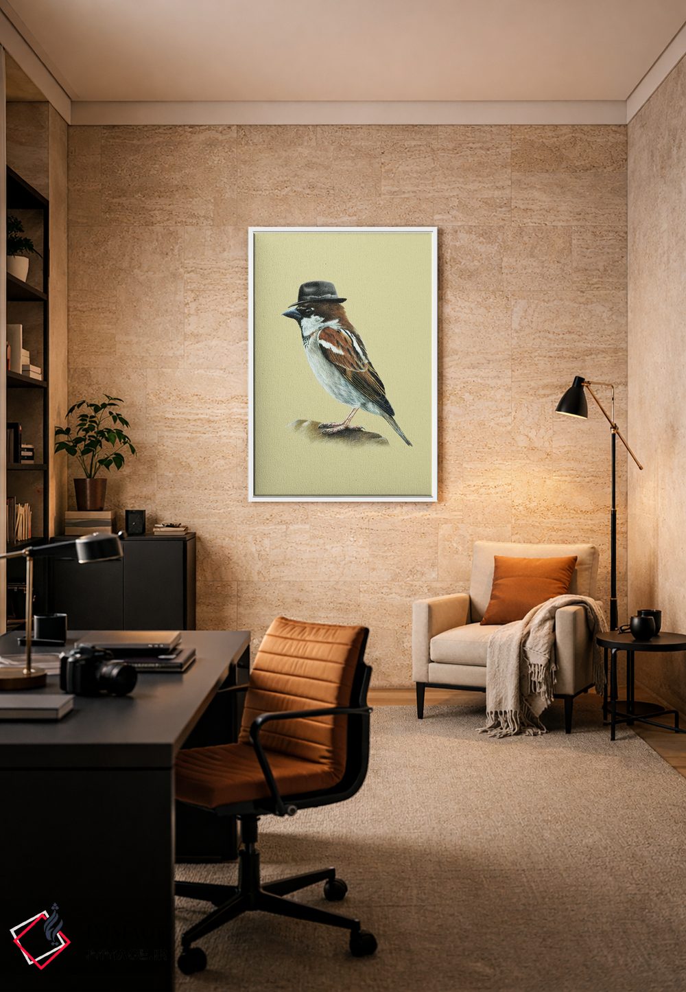 تابلو دکوراتیو "گنجشک ایتالیایی" اثر میخائیل ودرنیکوف - D4W