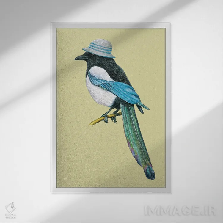 تابلو دکوراتیو "زاغ ۲" اثر میخائیل ودرنیکوف - نمای قابدار سفید