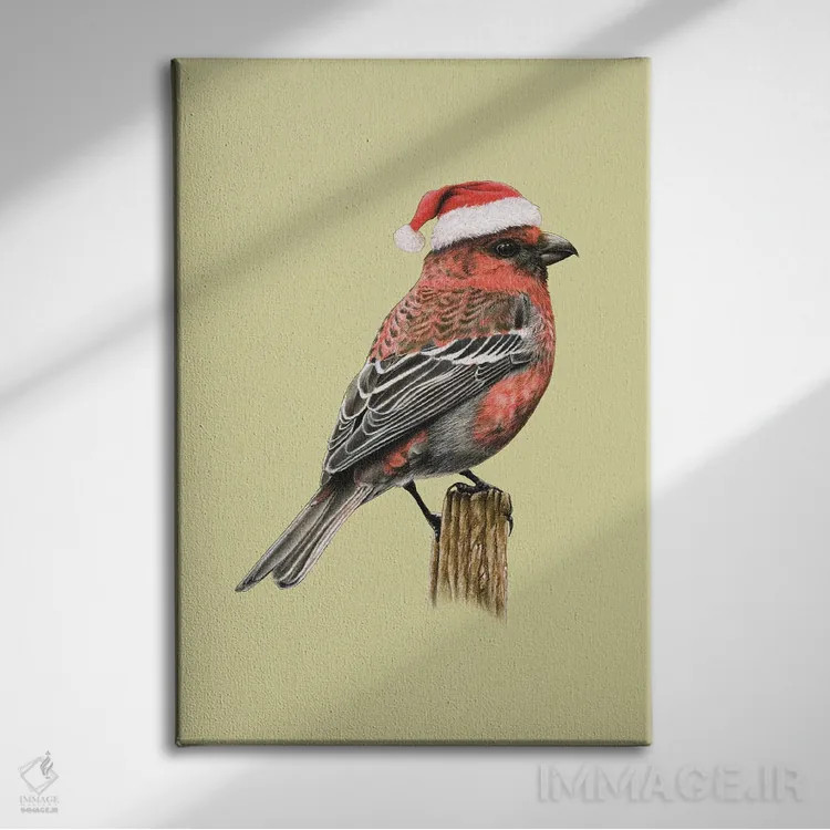 تابلو دکوراتیو "دارکوب کاج" اثر میخائیل ودرنیکوف - نمای روبهرو روی دیوار