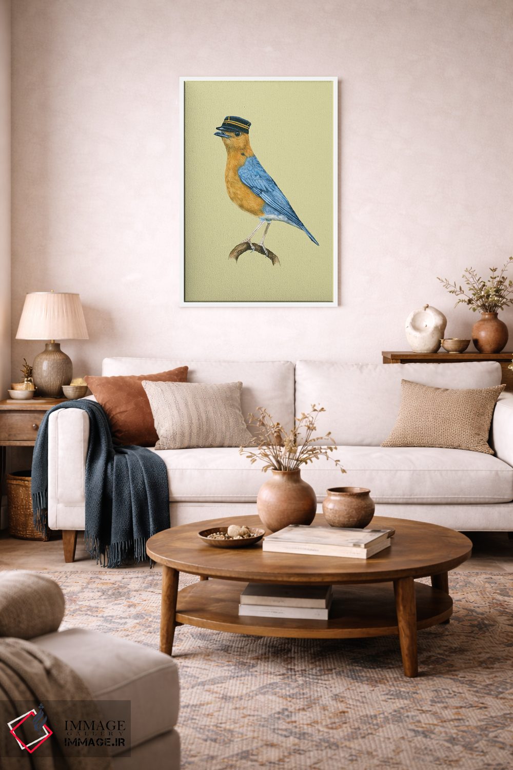 تابلو دکوراتیو "مرغ هدهد نارنجی سر" اثر میخائیل ودرنیکوف - D2W