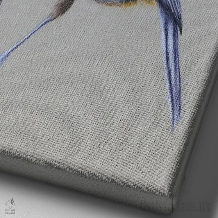 تابلو دکوراتیو "سهره با بال خال دار" اثر میخائیل ودرنیکوف - نمای نزدیک بافت بوم