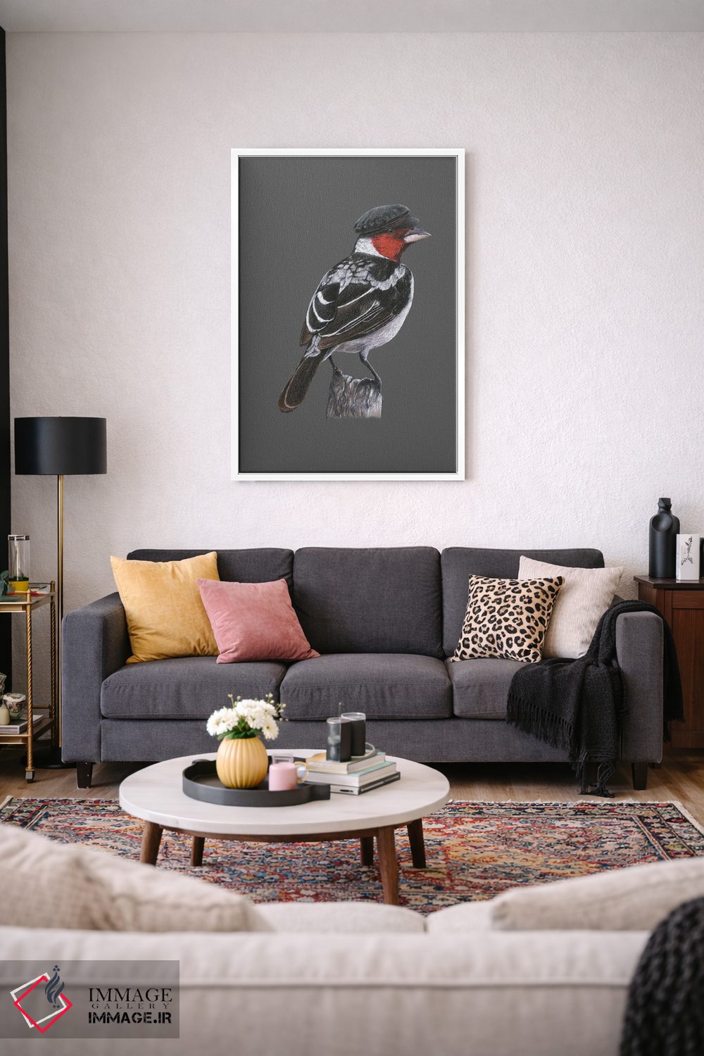 تابلو دکوراتیو "کارباورال با گردن قرمز" اثر میخائیل ودرنیکوف - D3W