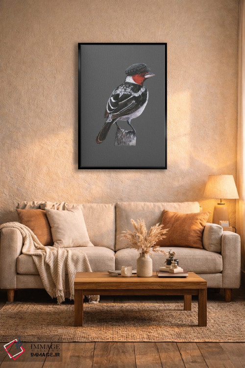 تابلو دکوراتیو "کارباورال با گردن قرمز" اثر میخائیل ودرنیکوف - D5B