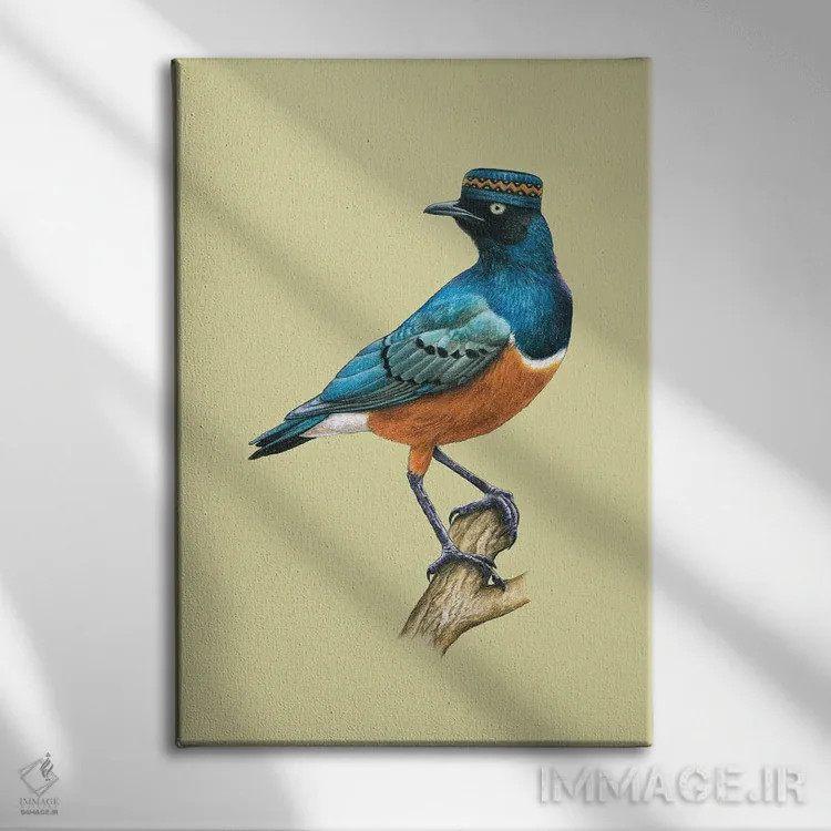 تابلو دکوراتیو "مرغ ستاره ای بی نظیر" اثر میخائیل ودرنیکوف - نمای روبهرو روی دیوار