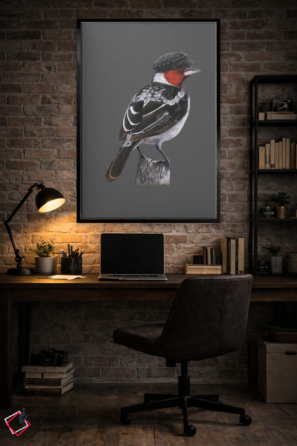 تابلو دکوراتیو "کارباورال با گردن قرمز" اثر میخائیل ودرنیکوف - D6B