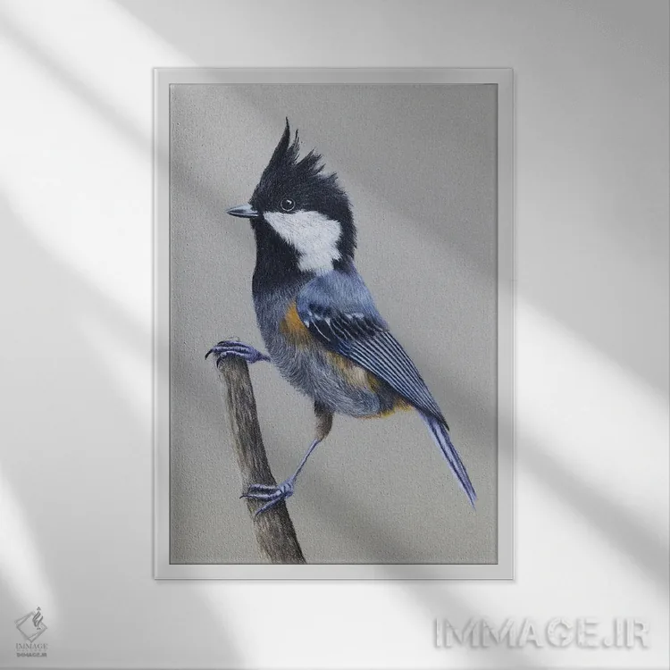 تابلو دکوراتیو "سهره با بال خال دار" اثر میخائیل ودرنیکوف - نمای قابدار سفید