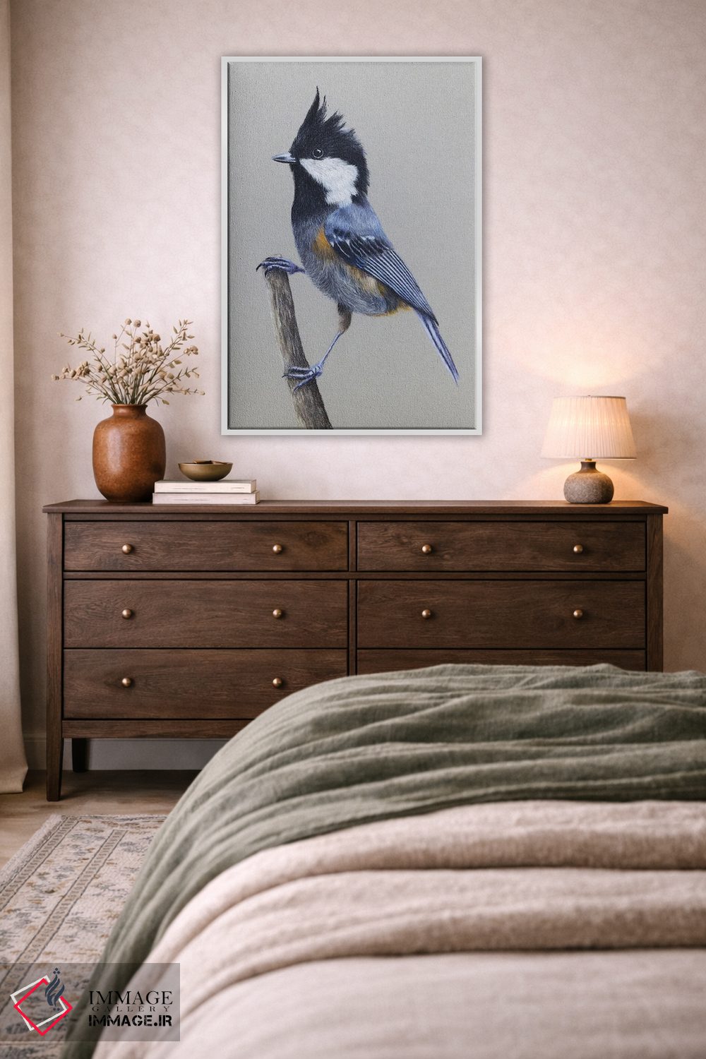 تابلو دکوراتیو "سهره با بال خال دار" اثر میخائیل ودرنیکوف - D1W