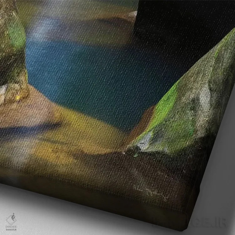 تابلو دکوراتیو آبشار کورکسکرو، اوهایو اثر آلن ماچروویچ - نمای نزدیک بافت بوم