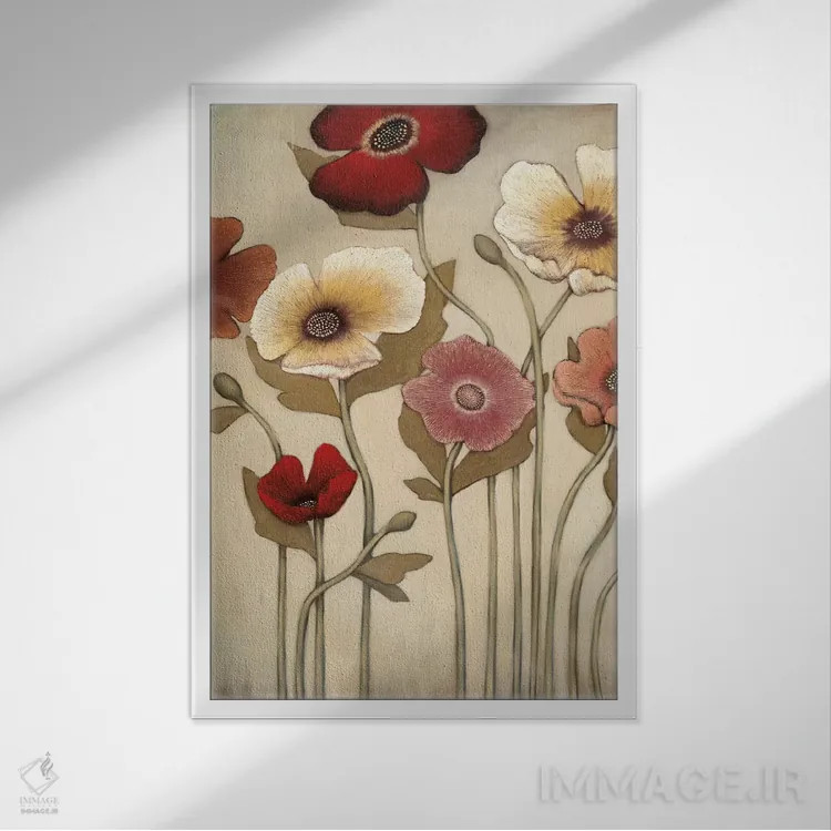 تابلو دکوراتیو روز تابستانی اثر ماژا - نمای قابدار سفید