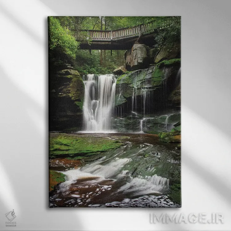 تابلو دکوراتیو آبشار الاکالا غربی ۱ اثر آلن ماچروویچ - نمای روبهرو روی دیوار