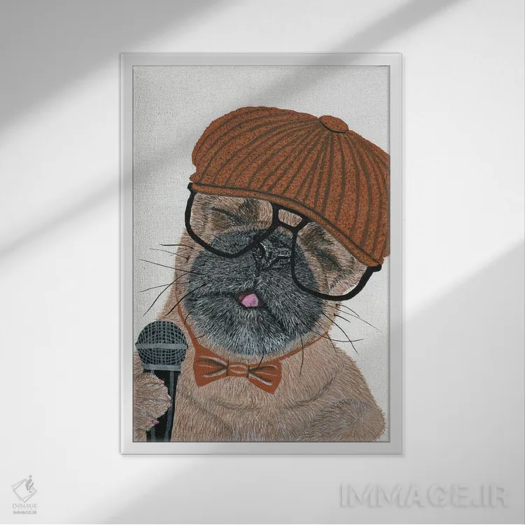 تابلو دکوراتیو ترانه مردمش اثر ملیسا سایمونز - نمای قابدار سفید