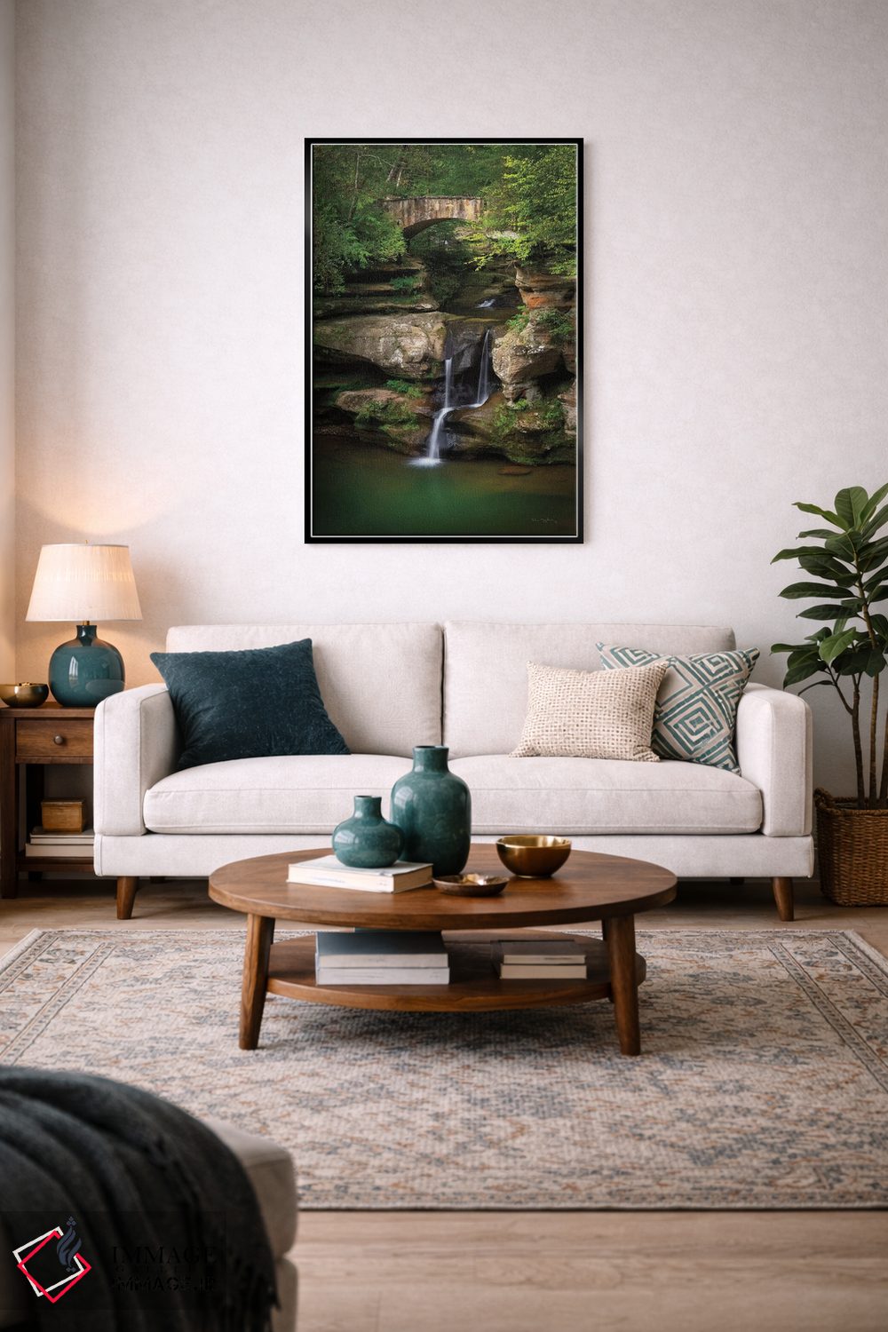 تابلو دکوراتیو آبشار بالایی غار مرد پیر اثر آلن ماچروویچ - D5B