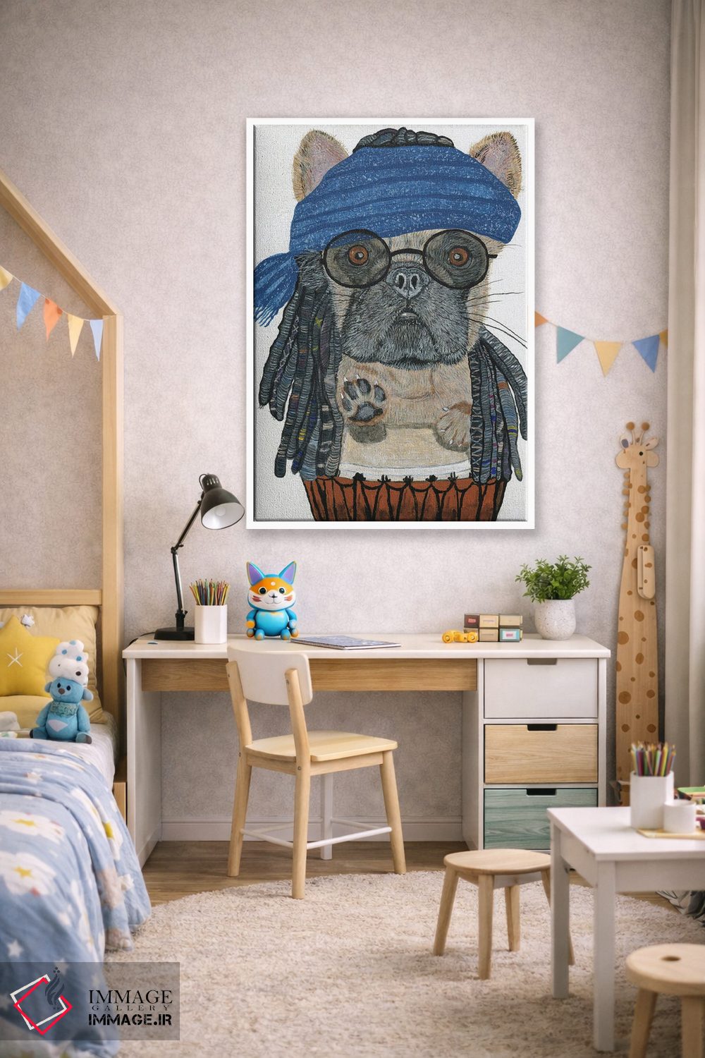 تابلو دکوراتیو فرانسوی هیپی اثر ملیسا سایمونز - D1W