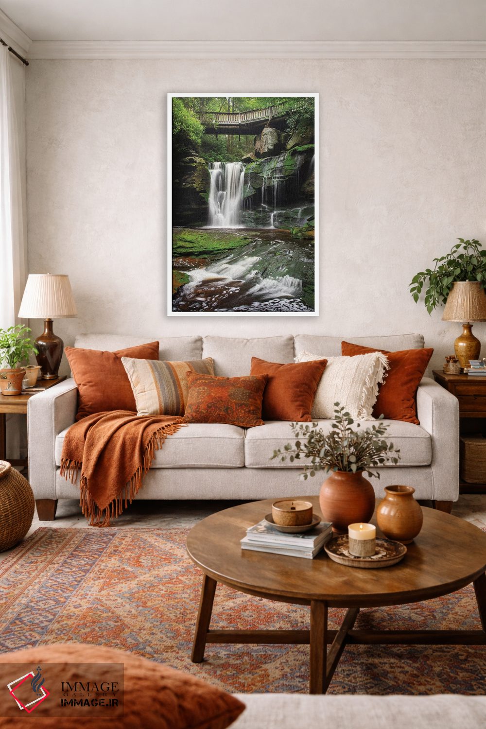 تابلو دکوراتیو آبشار الاکالا غربی ۱ اثر آلن ماچروویچ - D2W