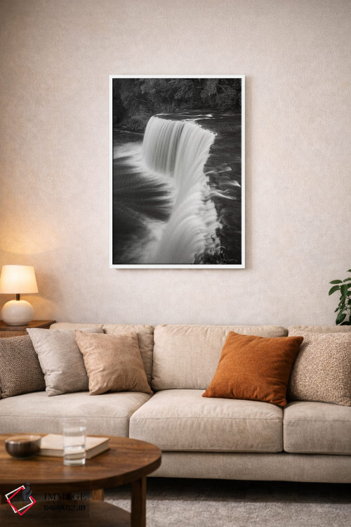 تابلو دکوراتیو آبشار تاکوامنون میشیگان ۲ سیاه و سفید اثر آلن ماچروویچ - D2W