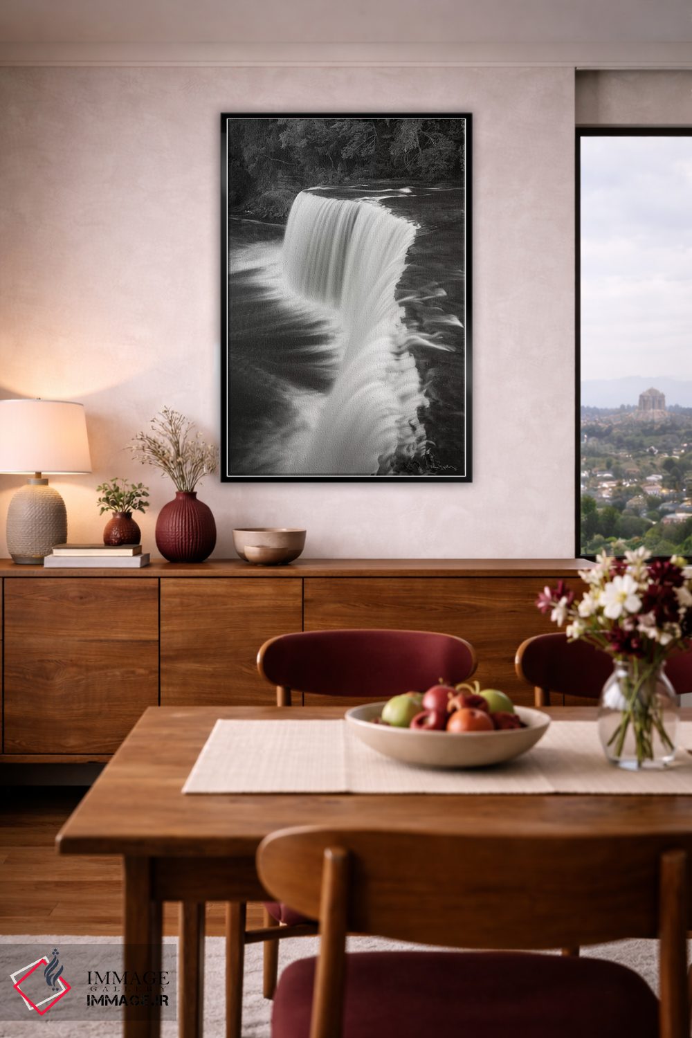 تابلو دکوراتیو آبشار تاکوامنون میشیگان ۲ سیاه و سفید اثر آلن ماچروویچ - D3B