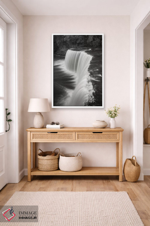تابلو دکوراتیو آبشار تاکوامنون میشیگان ۲ سیاه و سفید اثر آلن ماچروویچ - D4W
