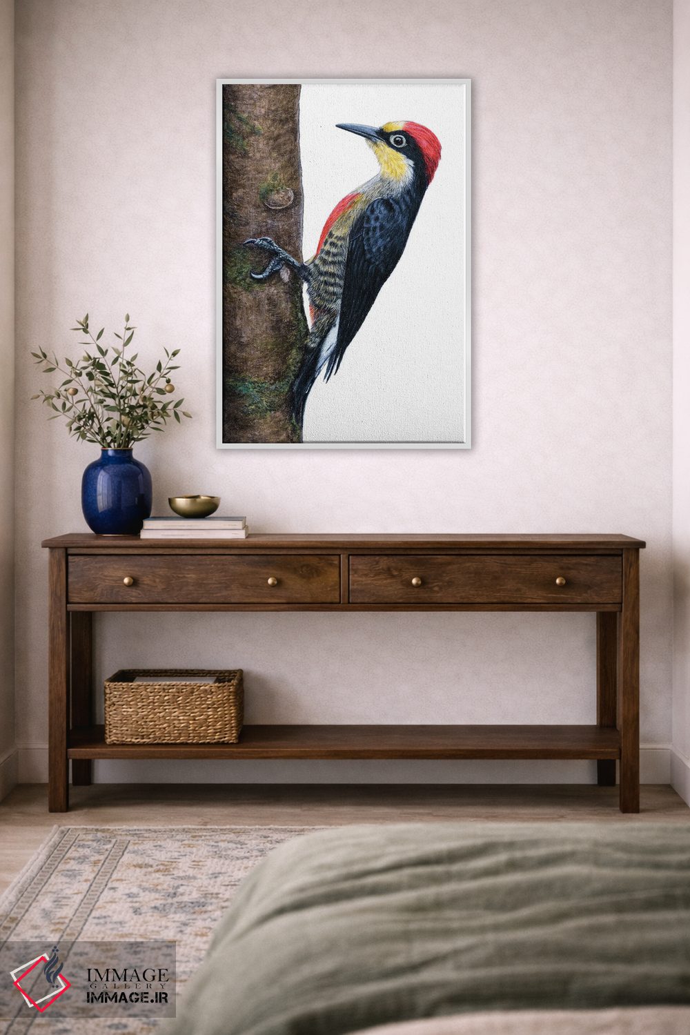 تابلو دکوراتیو "دارکوب پیشانی زرد" اثر میخائیل ودرنیکوف - D4W