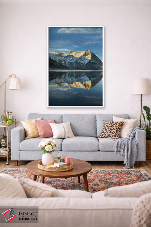 تابلو دکوراتیو کانادا، آلبرتا. طلوع خورشید بر کوه سارایل و کوه فوش دریاچه… اثر آلن ماچروویچ - D1W