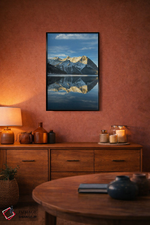 تابلو دکوراتیو کانادا، آلبرتا. طلوع خورشید بر کوه سارایل و کوه فوش دریاچه… اثر آلن ماچروویچ - D4B