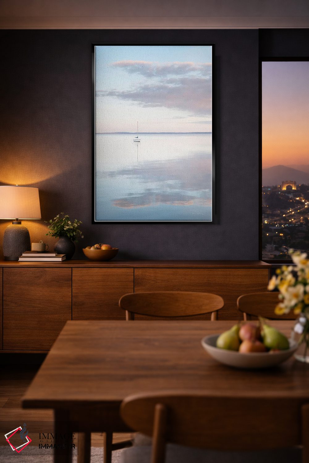 تابلو دکوراتیو قایق بادبانی در خلیج بلینهام ۲ اثر آلن ماچروویچ - D2B