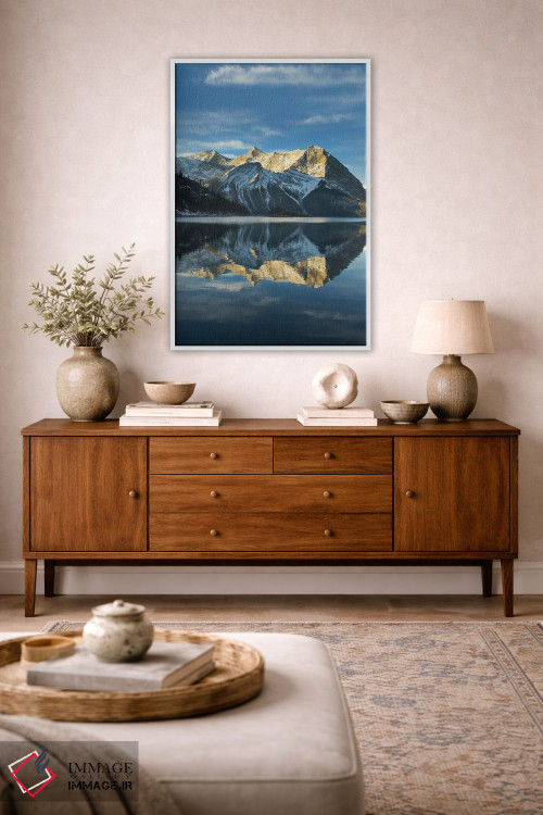 تابلو دکوراتیو کانادا، آلبرتا. طلوع خورشید بر کوه سارایل و کوه فوش دریاچه… اثر آلن ماچروویچ - D2W