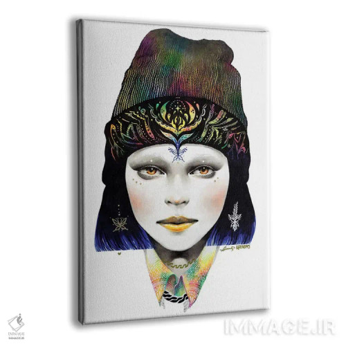 تابلو دکوراتیو دختر شماره ۱ اثر مینجه لی - نمای پرسپکتیو محصول