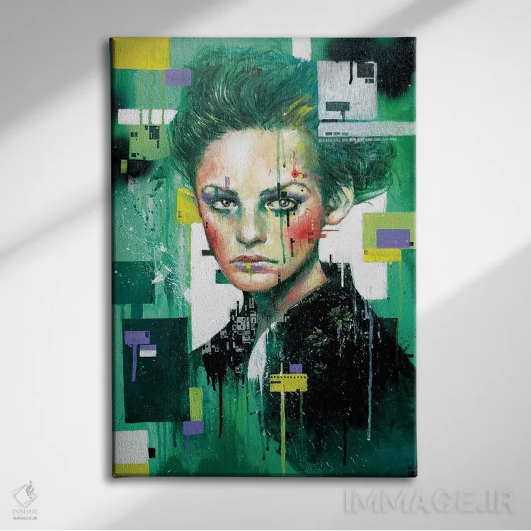 تابلو دکوراتیو گل سرخ شده اثر مینجه لی - نمای روبهرو روی دیوار