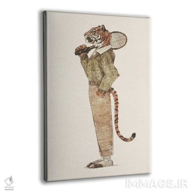 تابلو دکوراتیو باشگاه تنیس ببر اثر مایک کوبو - نمای پرسپکتیو محصول