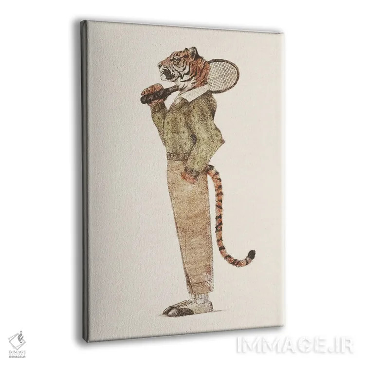تابلو دکوراتیو باشگاه تنیس ببر اثر مایک کوبو - نمای پرسپکتیو محصول