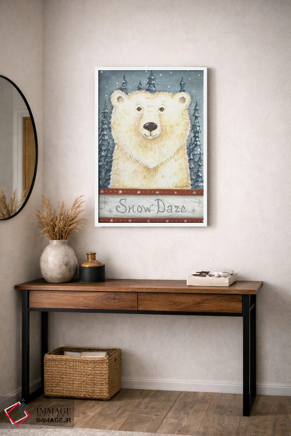 تابلو دکوراتیو گیجی برفی اثر مری آن جون - D3W