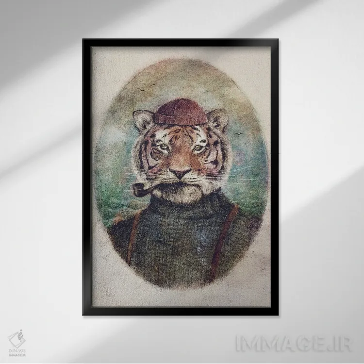 تابلو دکوراتیو اقیانوس وحشی اثر مایک کوبو - نمای قابدار مشکی